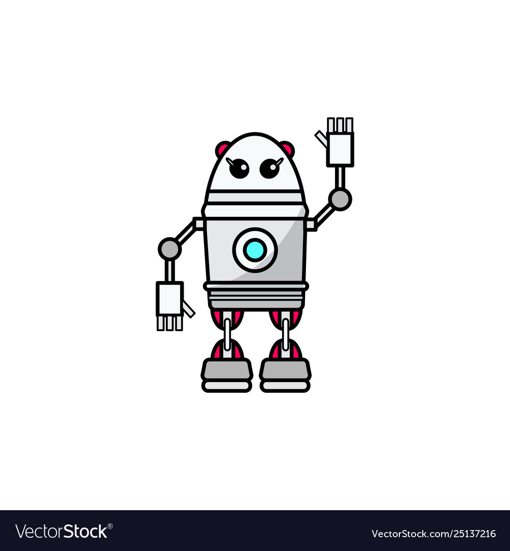 Friendly cartoon robot