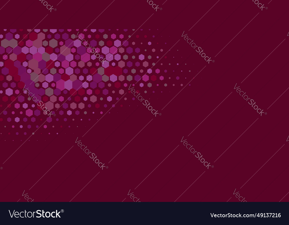 Geometric multi size hexagon with color