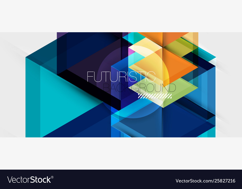 Geometric triangle and hexagon abstract background Vector Image Geometric triangle and hexagon abstract background