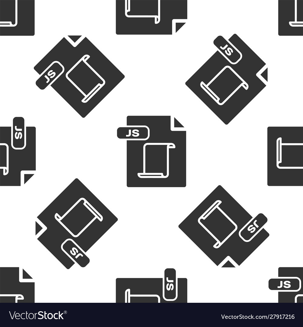 Grey js file document download button icon vector image Grey js file document download button icon