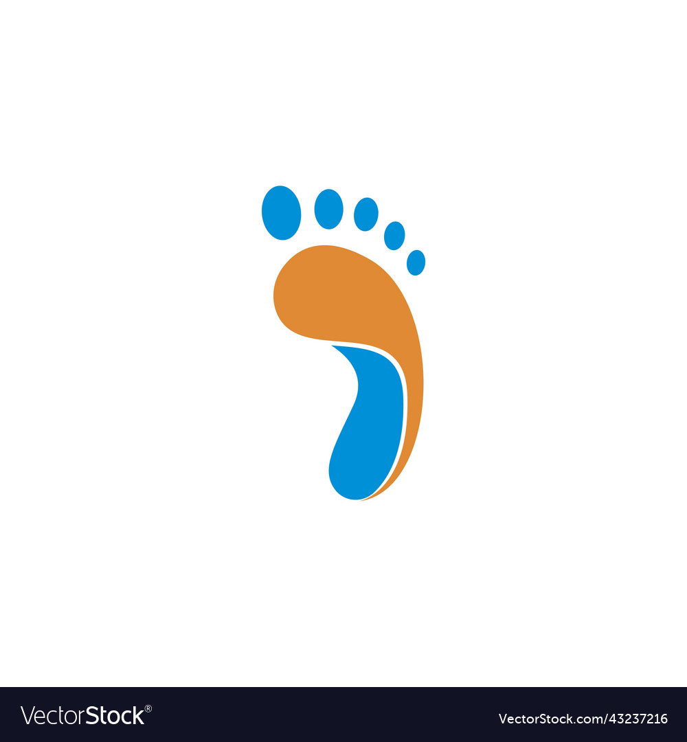 Human foot icon logo design Royalty Free Vector Image