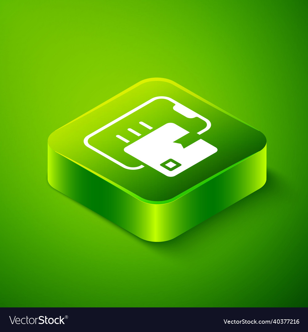 Isometric document tracking marker system icon Vector Image Isometric document tracking marker system icon