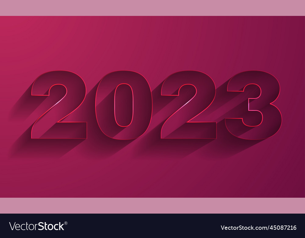 Magenta pink new 2023 year christmas greeting