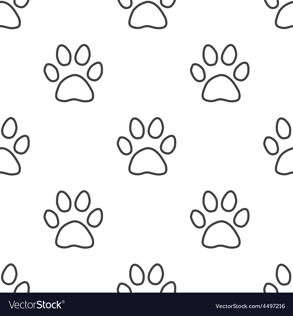 Paw Print Seamless Pattern
