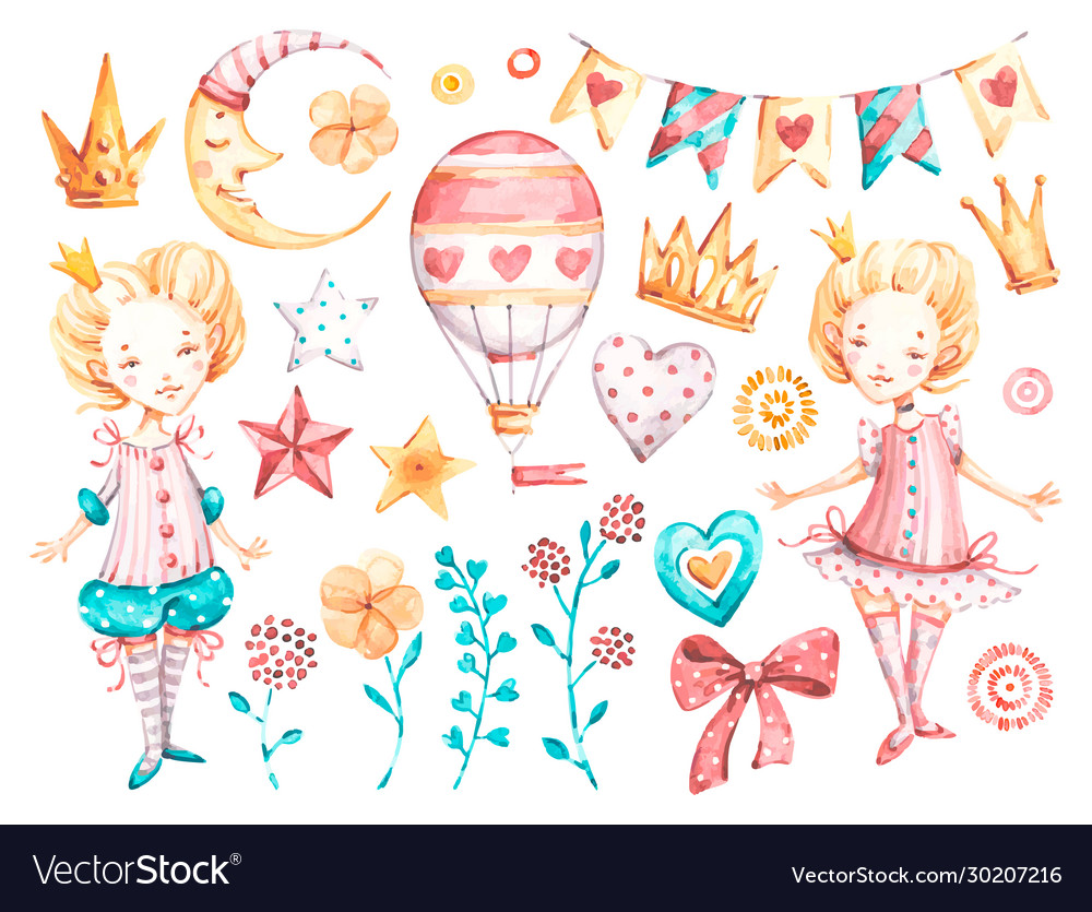 Princess Watercolor Baby Girl