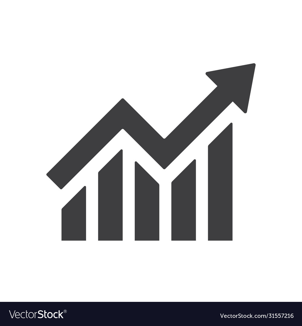 Profit growing icon isolated icon progress bar Vector Image