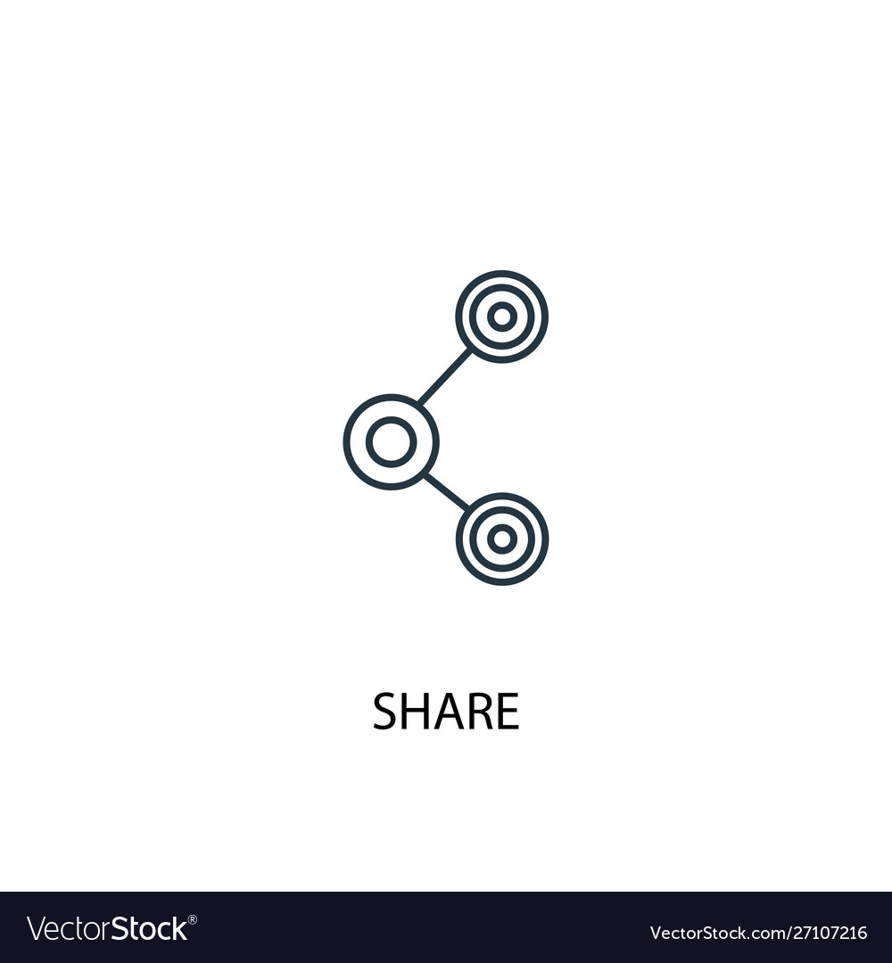 Share concept line icon simple element