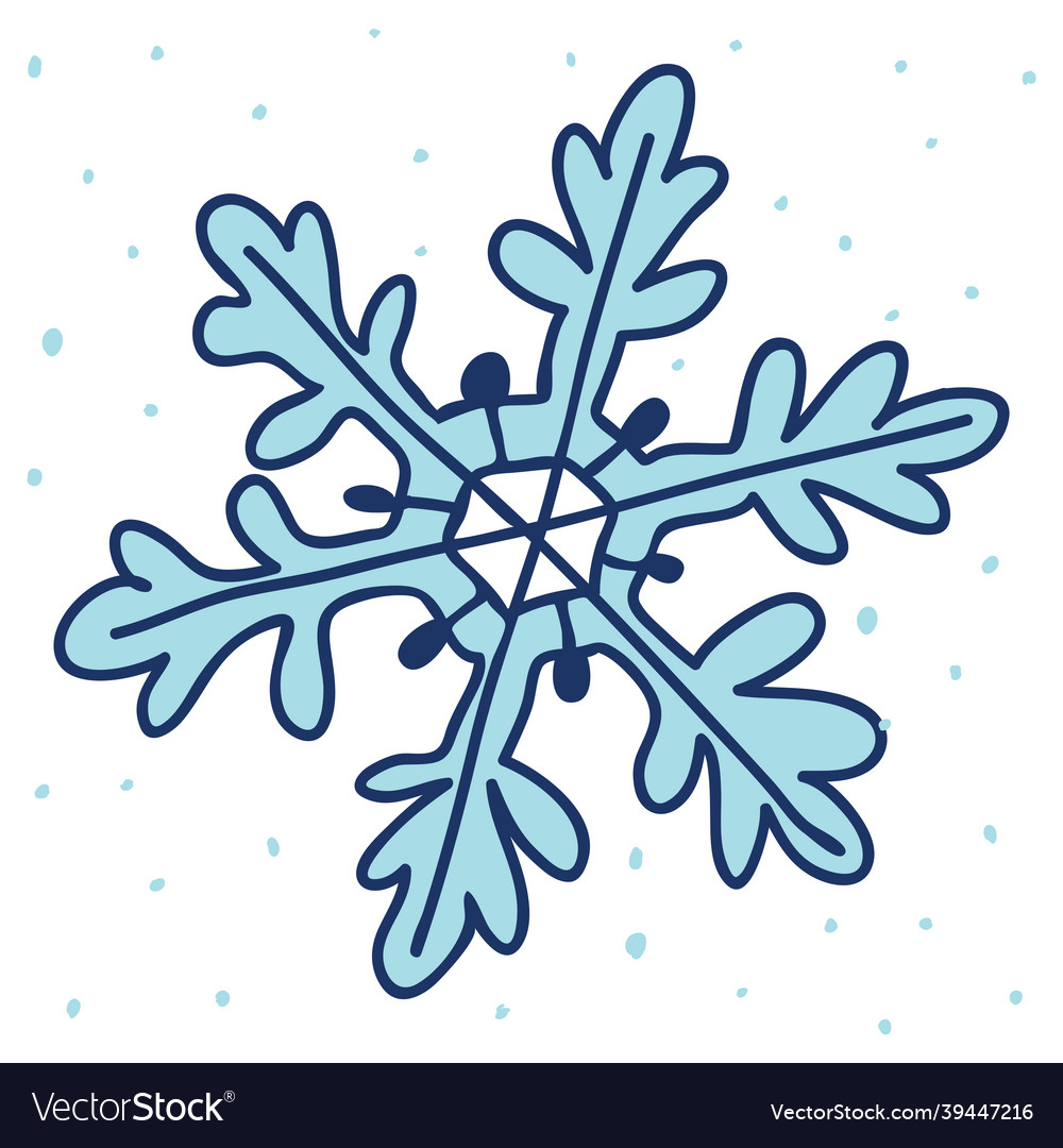 Snowflake christmas element a single simple shape