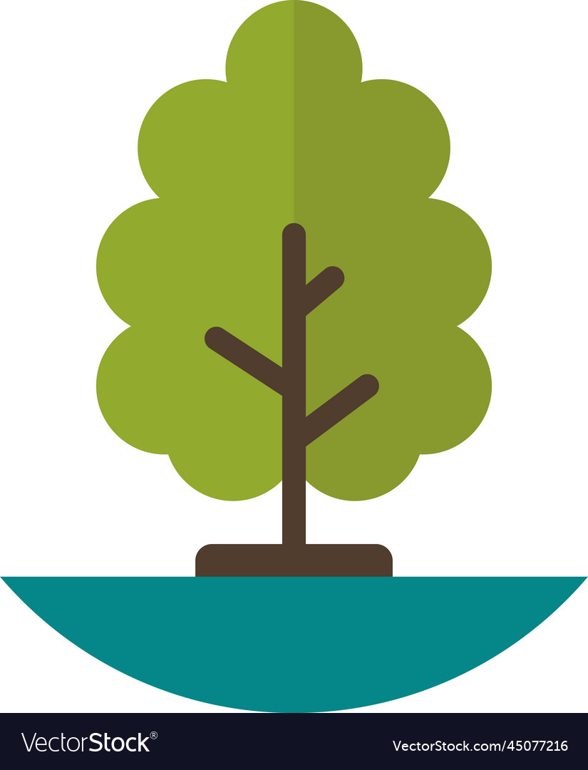 Trees and ground in minimal style