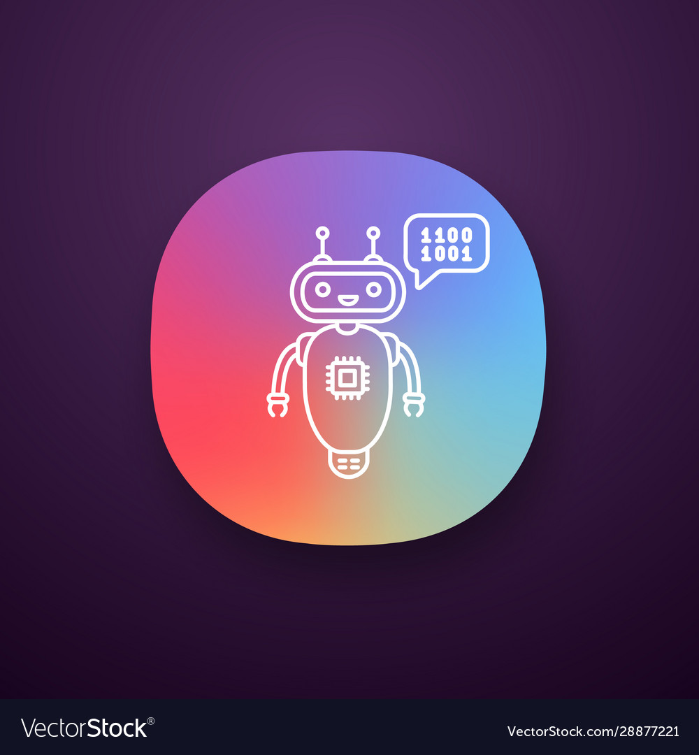 Chatbot Kodierung App-Symbol vector image Chatbot Kodierung App-Symbol
