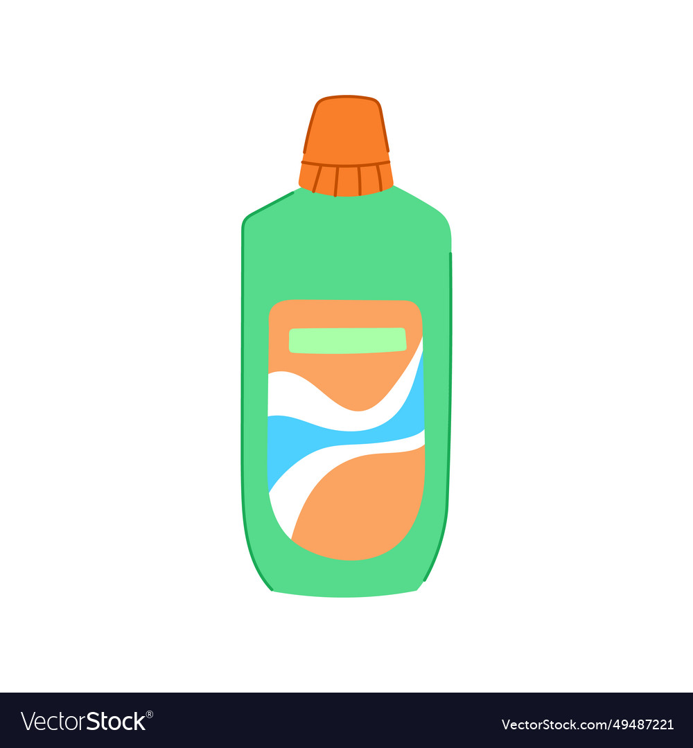 Dental mouthwash cartoon Royalty Free Vector Image