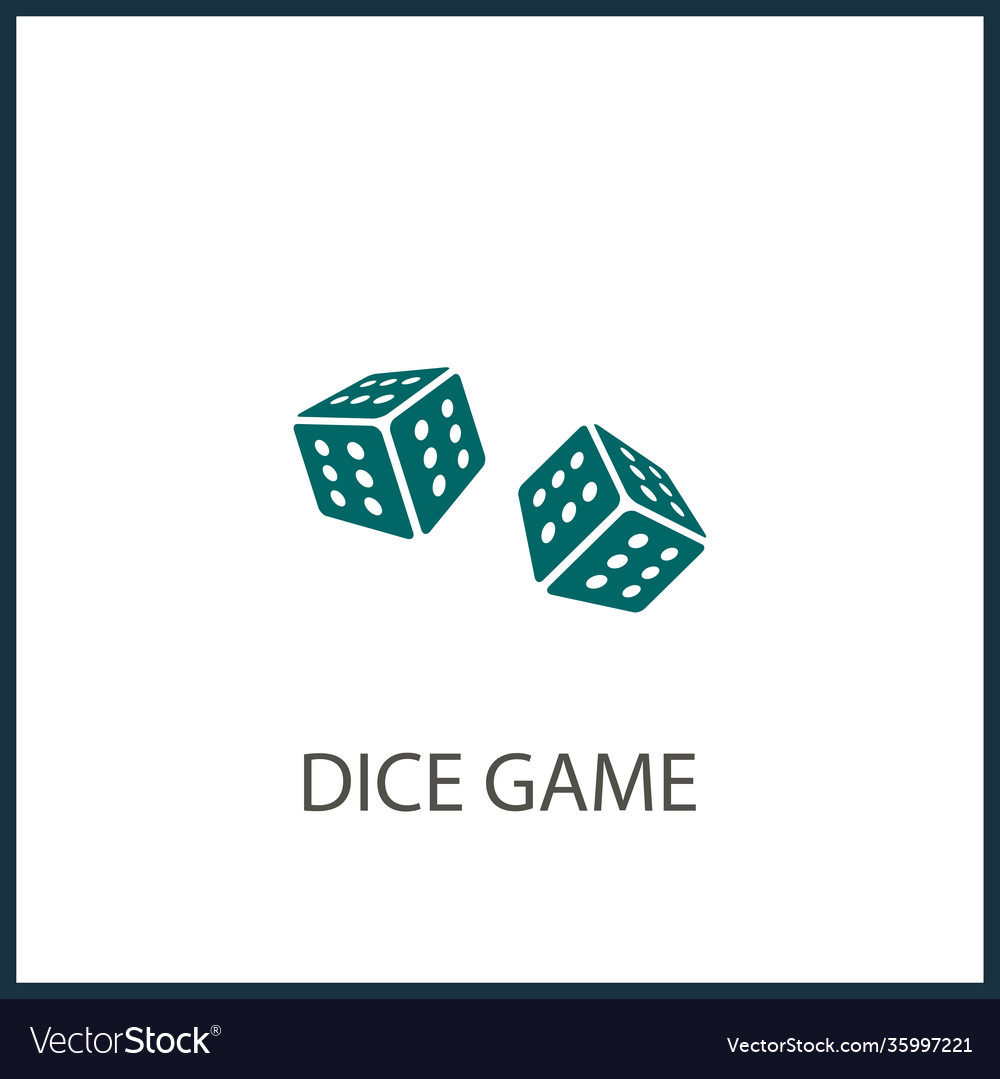 Dice icon simple isolated
