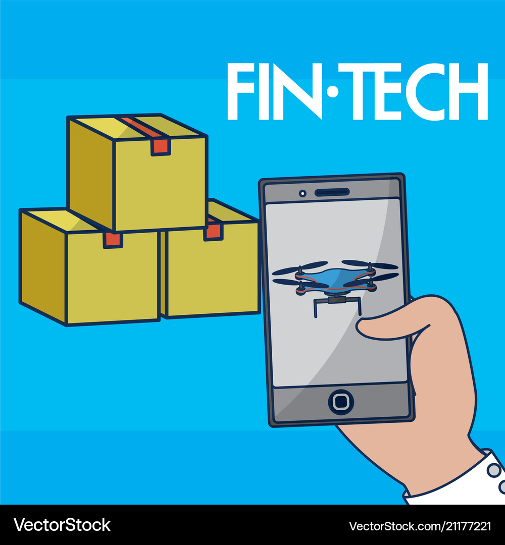 Financial technology concept Royalty Free Vector Image