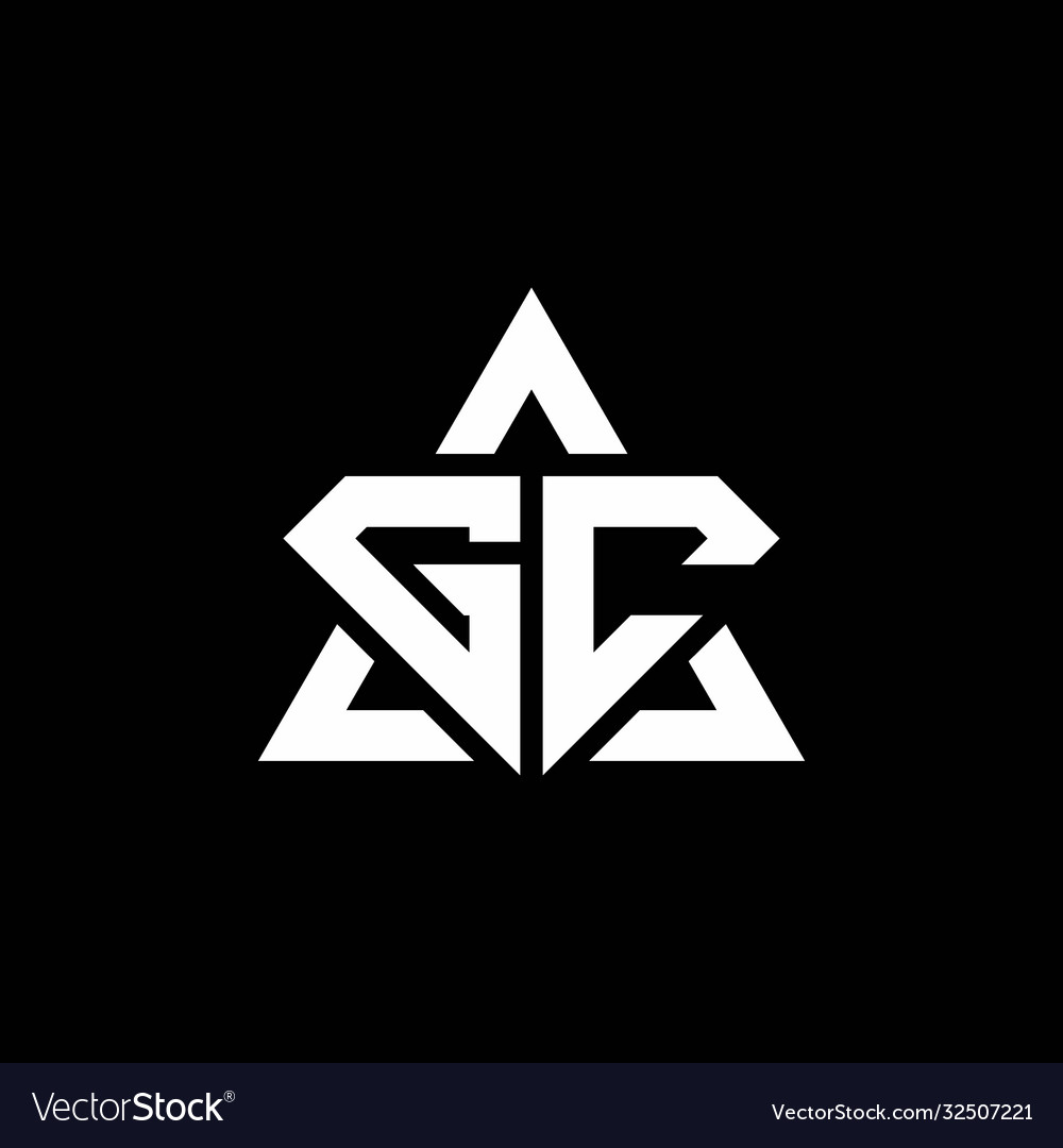 Gc monogram logo with diamond shape and triangle