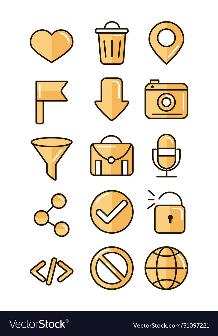 Interface internet web technology digital icons