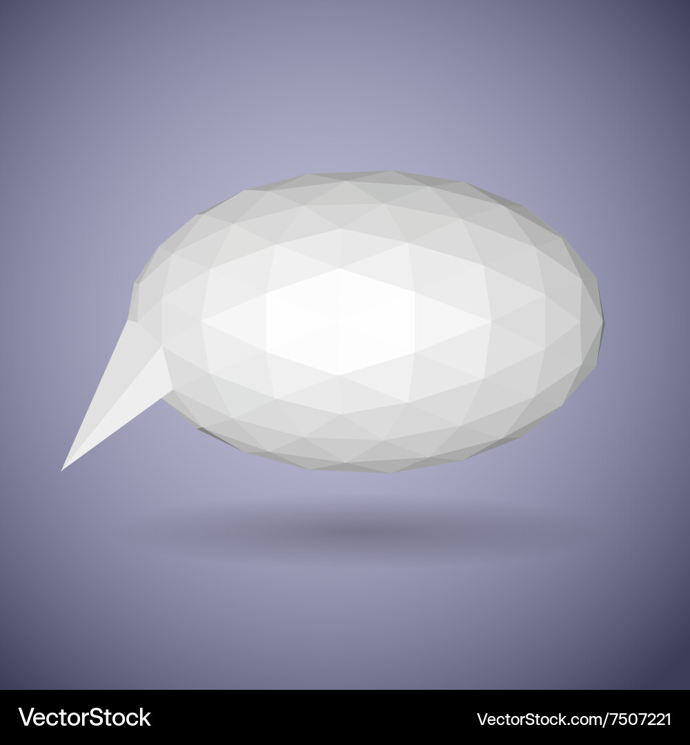 Low polygonal speech bubble Royalty Free Vector Image