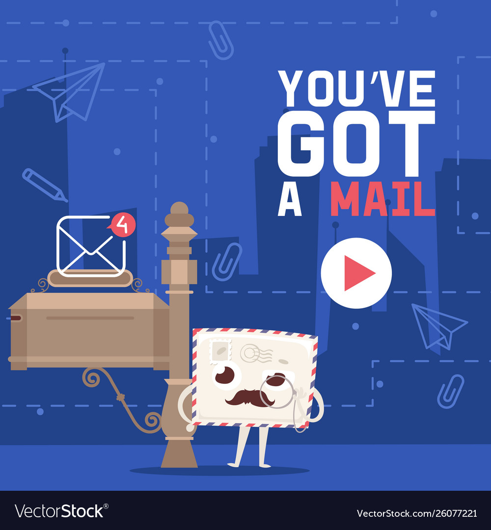 Mail box envelope landing page post mailbox Vector Image