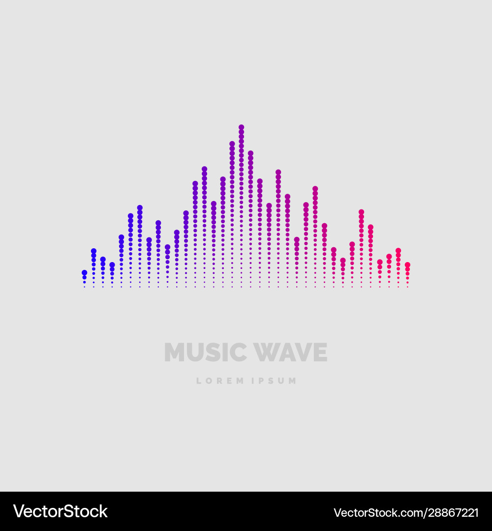Poster sound wave from equalizer Royalty Free Vector Image