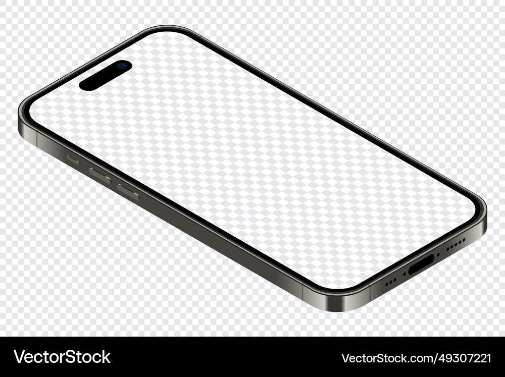 Realistic smartphone mockup isometric Royalty Free Vector