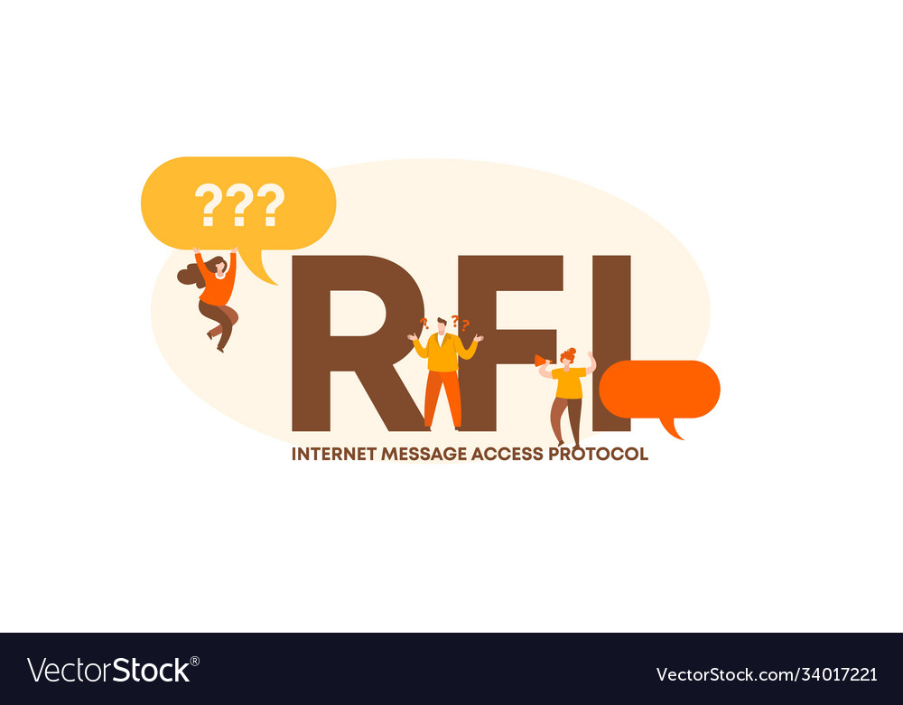 Rfi Internet-Nachricht Zugriff Protokoll Benutzerdaten vector image Rfi Internet-Nachricht Zugriff Protokoll Benutzerdaten