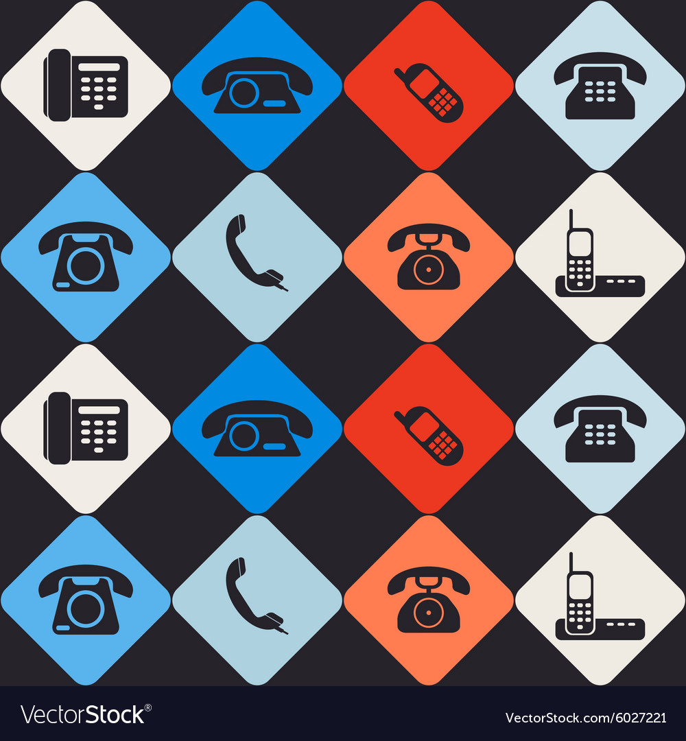 Nahtlose Hintergrund mit Telefon-Icons