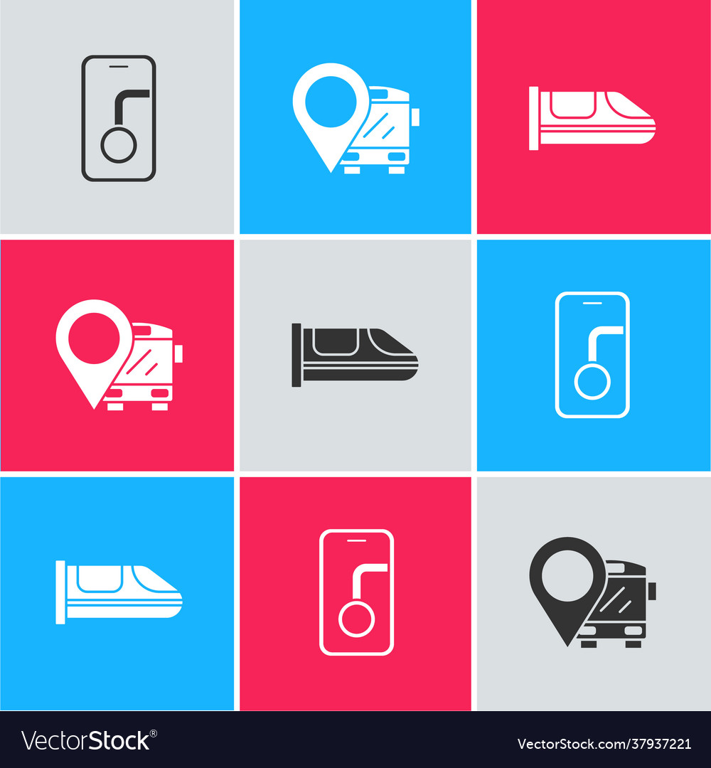 Set city map navigation location with bus vector image Set city map navigation location with bus