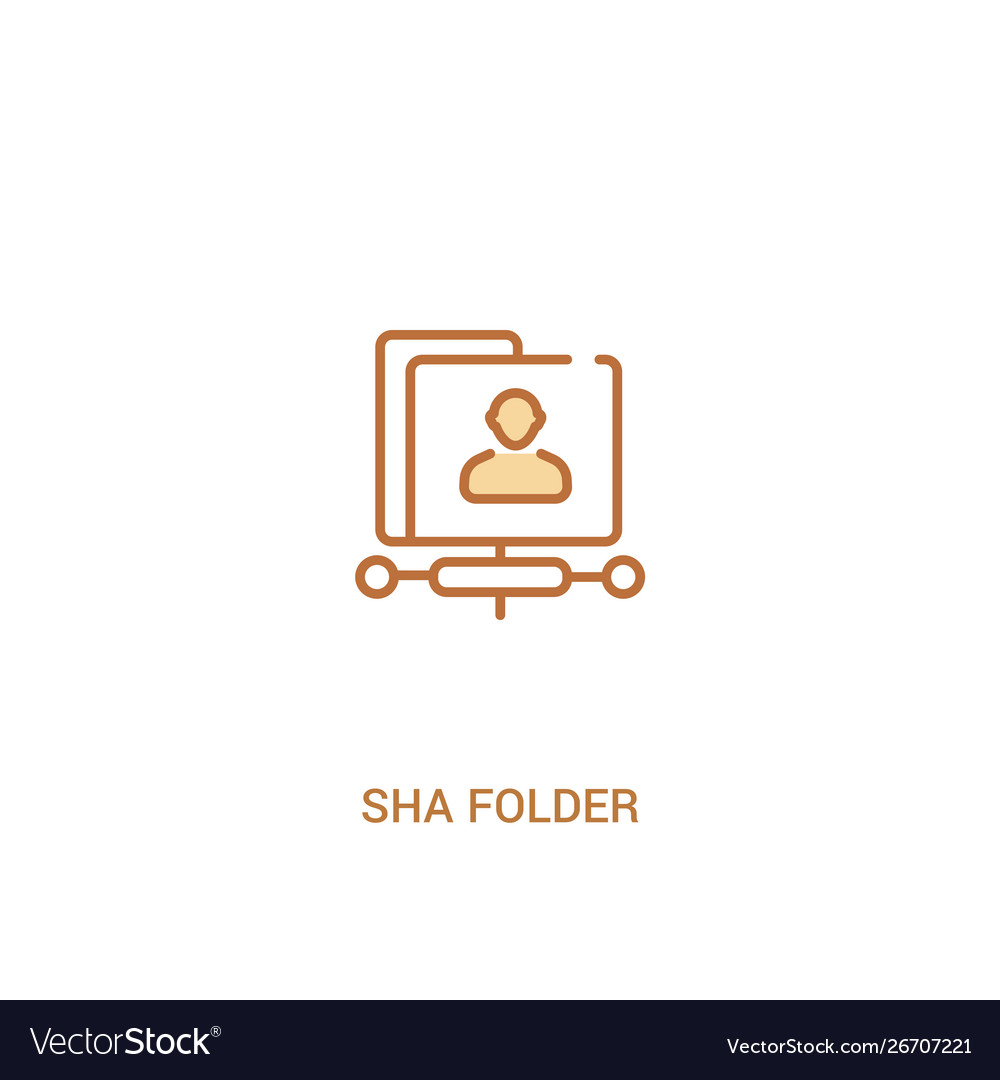 Sha folder concept 2 colored icon simple line vector image Sha folder concept 2 colored icon simple line