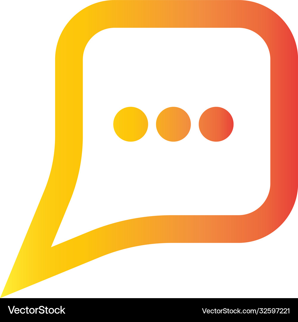 Speech bubble icon logo Royalty Free Vector Image