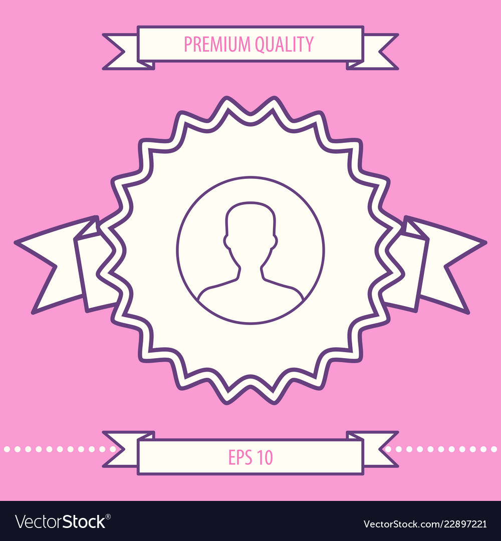 Symbol of user icon in circle profile line