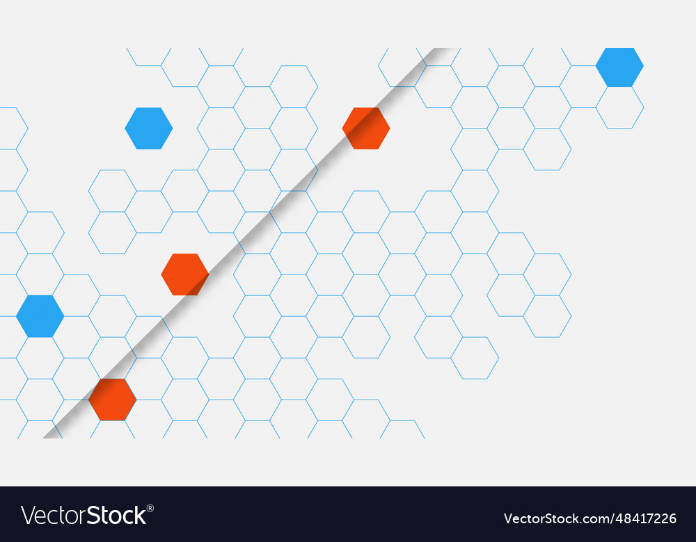 Abstract technology background with hexagon vector image Abstract technology background with hexagon