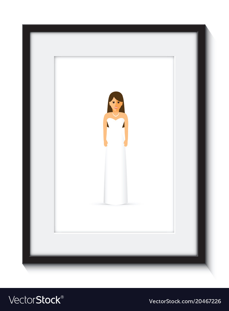 Bride in a picture frame