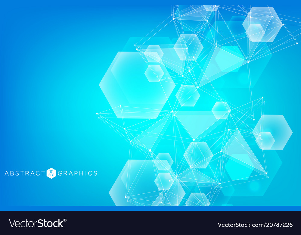 Geometric abstract background with connected line Vector Image Geometric abstract background with connected line
