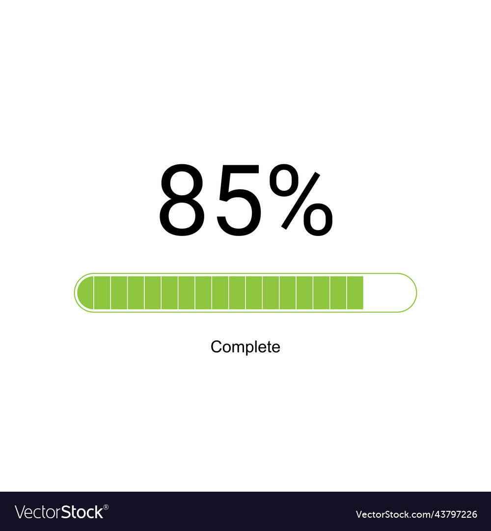 Loading bar progress icons load sign green vector image Loading bar progress icons load sign green