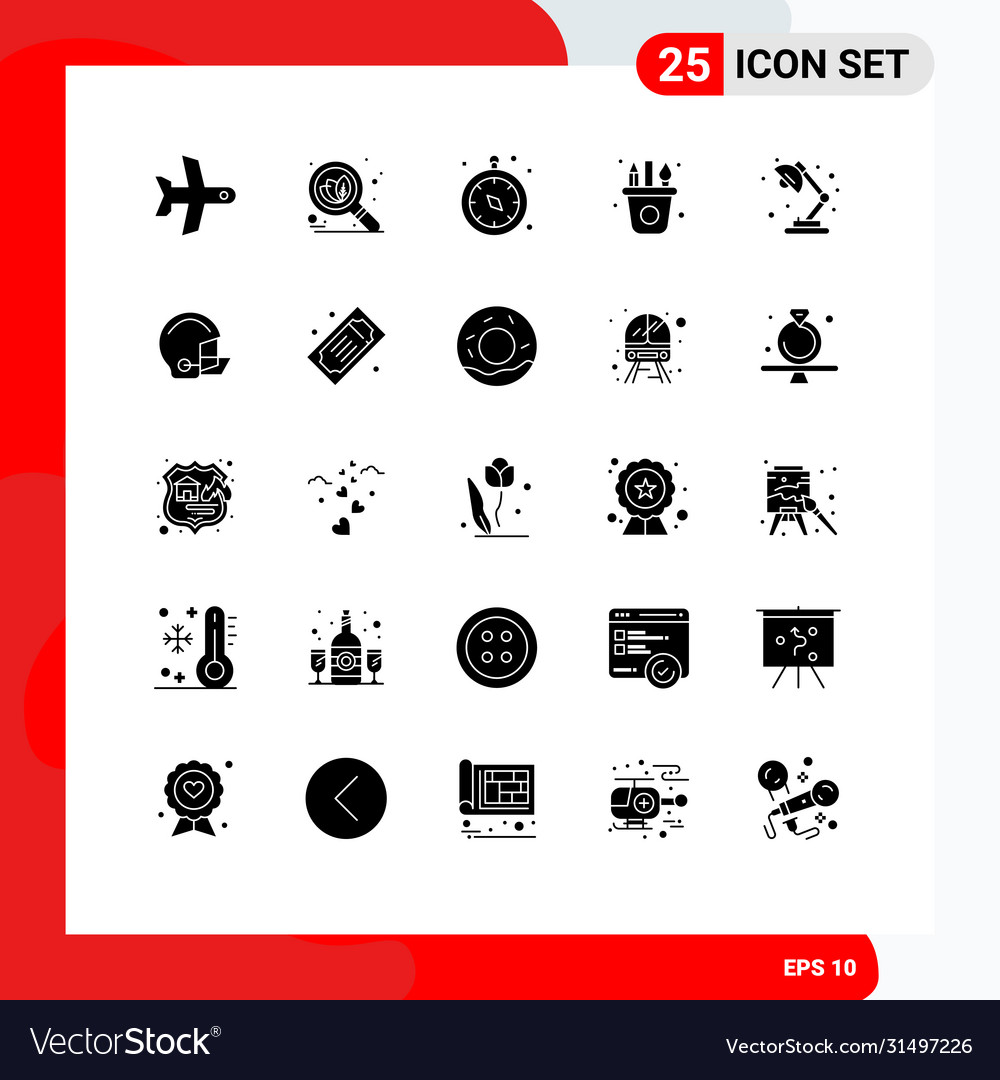 Pack 25 modern solid glyphs signs and symbols