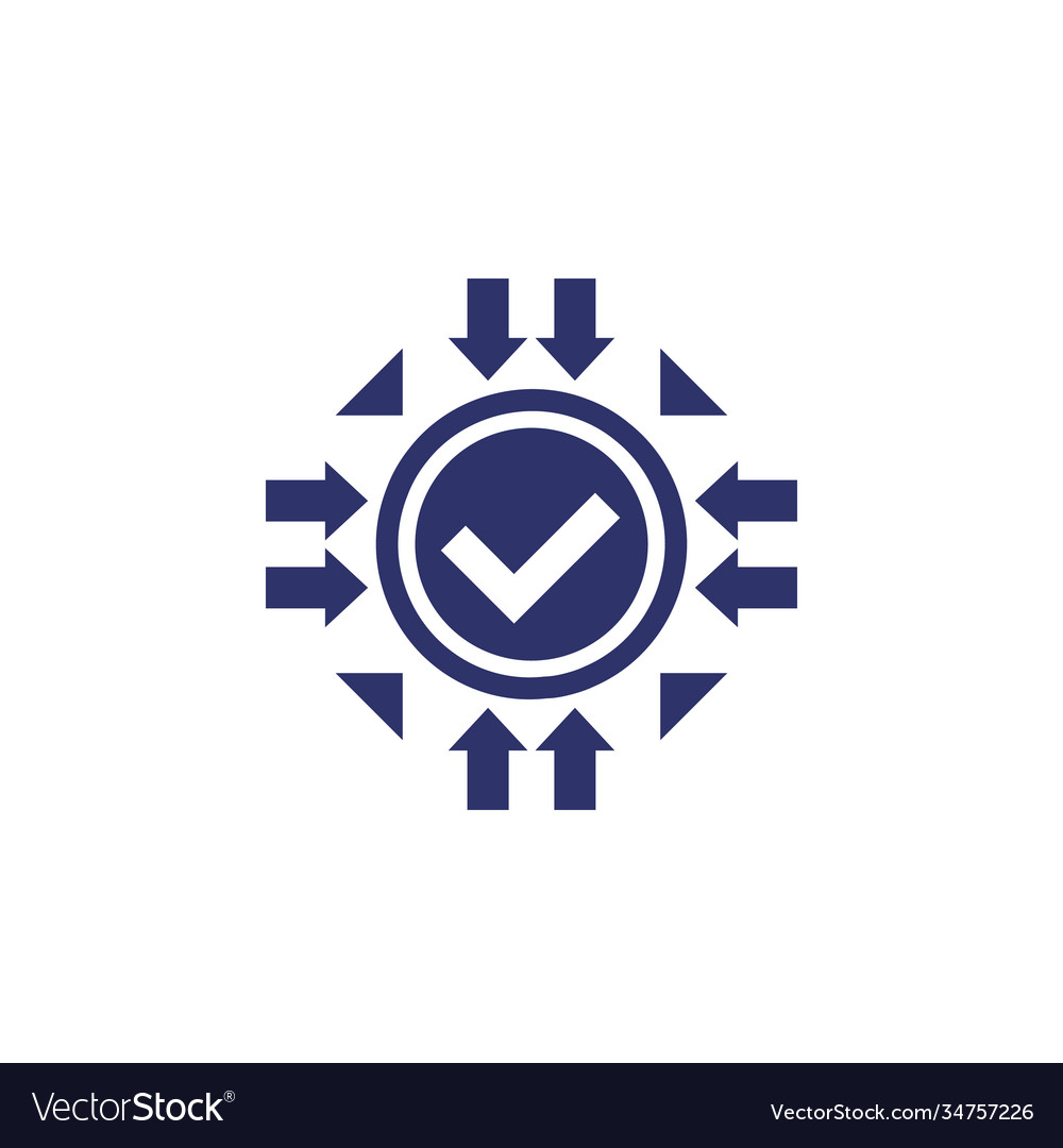 Positive impact icon on white Royalty Free Vector Image