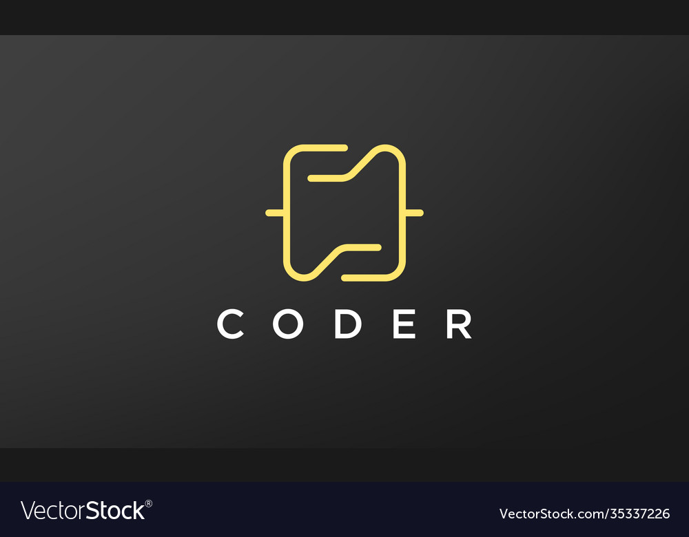 Programming code technology logo in a simple