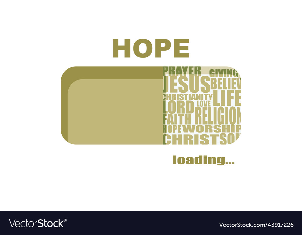 Progress bar or loading with christianity vector image Progress bar or loading with christianity