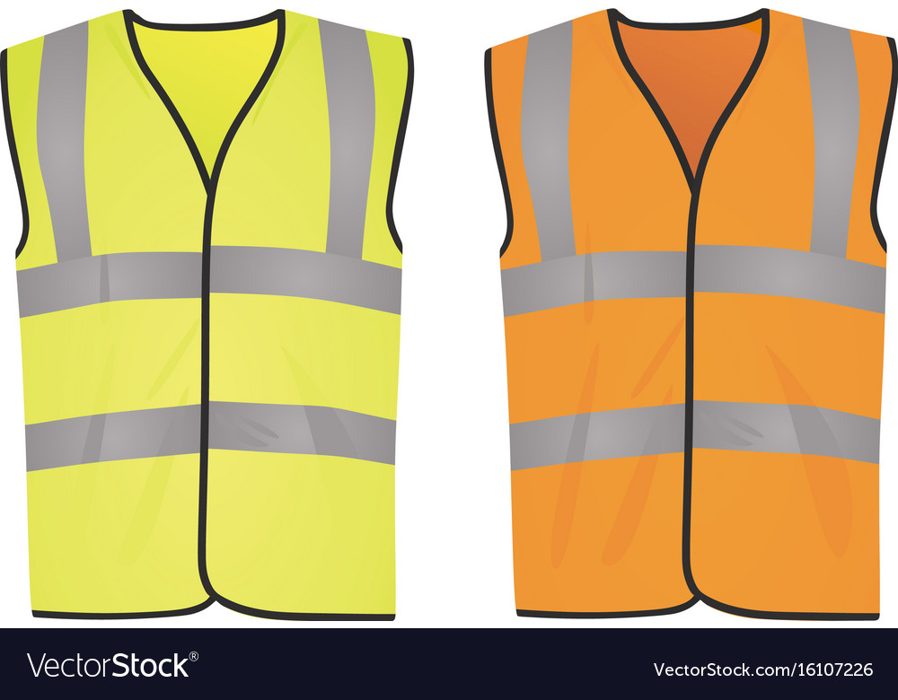 Download Safety Yellow And Orange Vests Royalty Free Vector Image