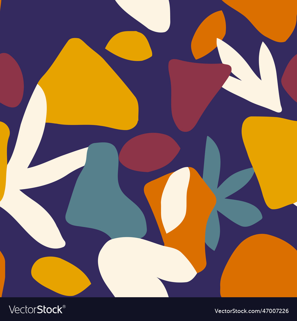 Seamless pattern with abstract shapes cute