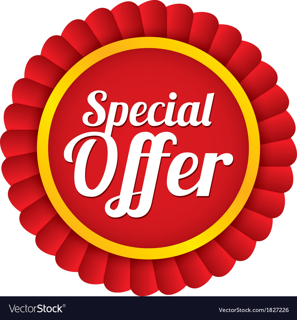 Special Offer Label Red Sale Sticker Price Tag Vector Image