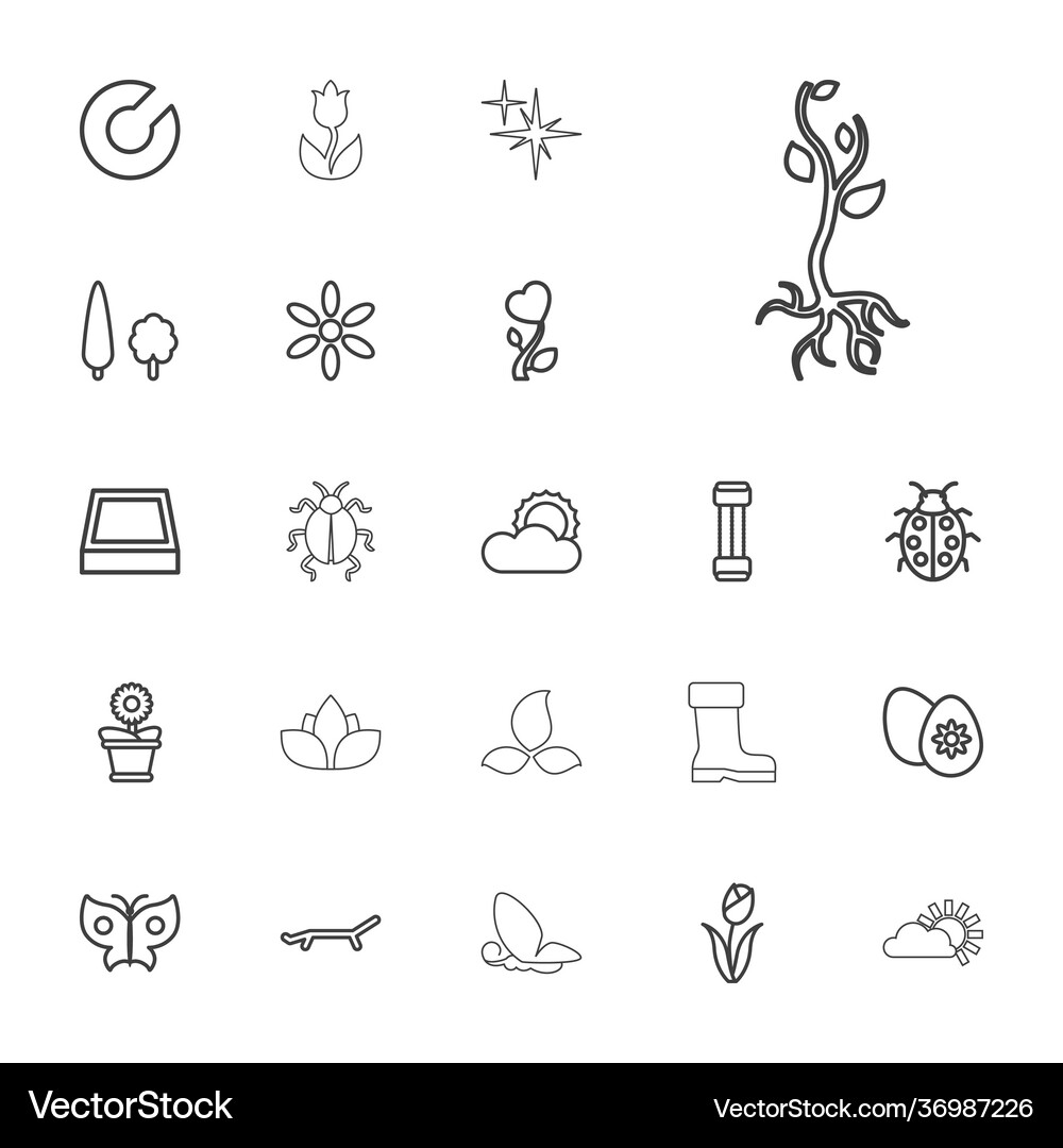 Spring icons Royalty Free Vector Image - VectorStock