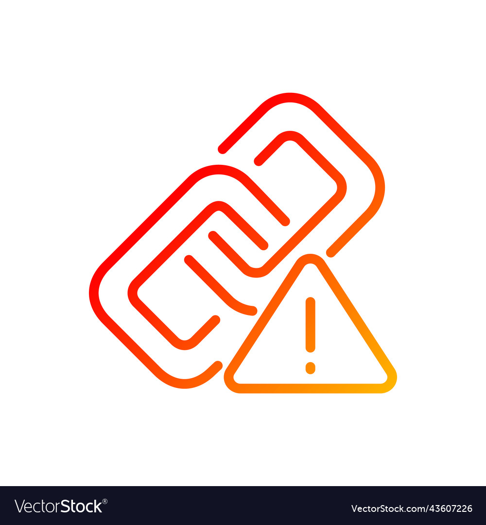 Wrong link pixel perfect gradient linear icon