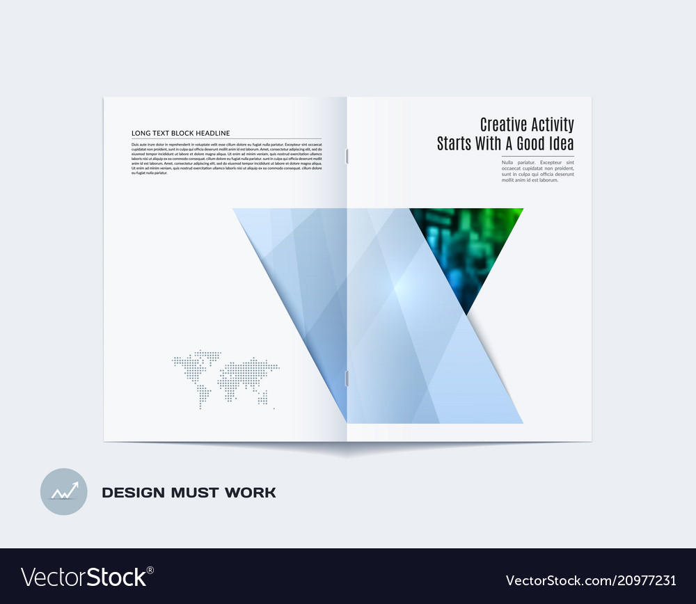 Abstract double-page brochure material design
