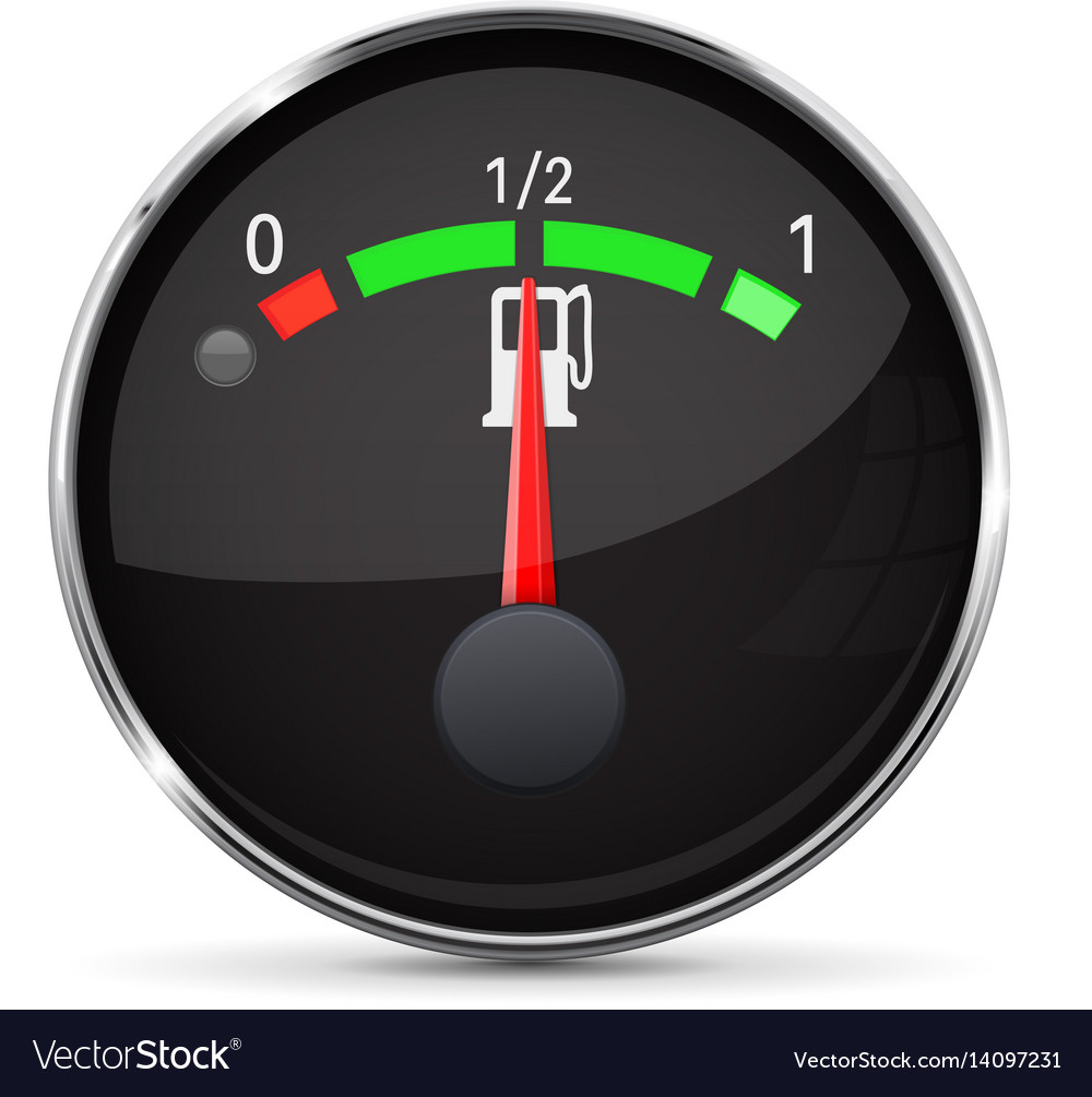 Car engine temperature black gauge normal with Vector Image
