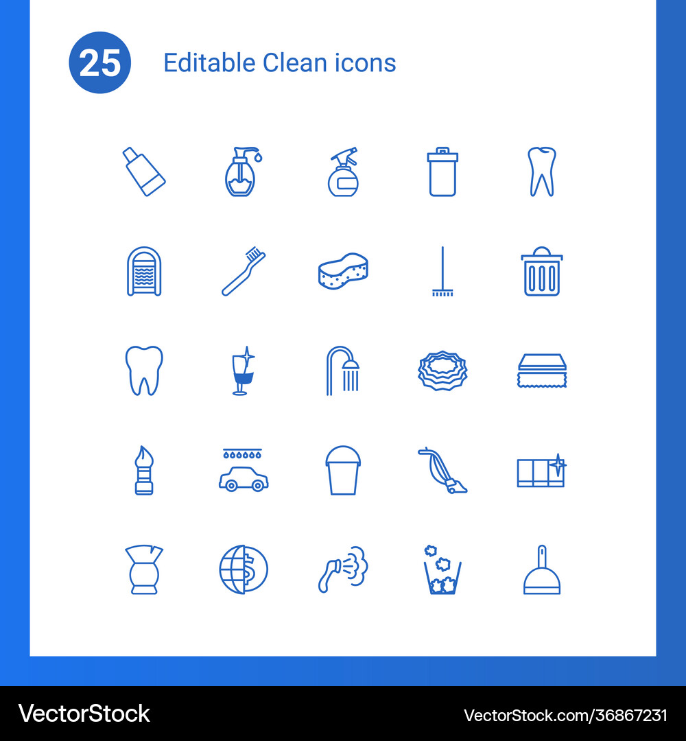 Clean icons Royalty Free Vector Image - VectorStock
