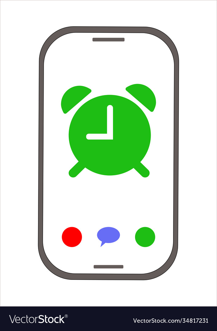 Clock alarm function on smartphone screen