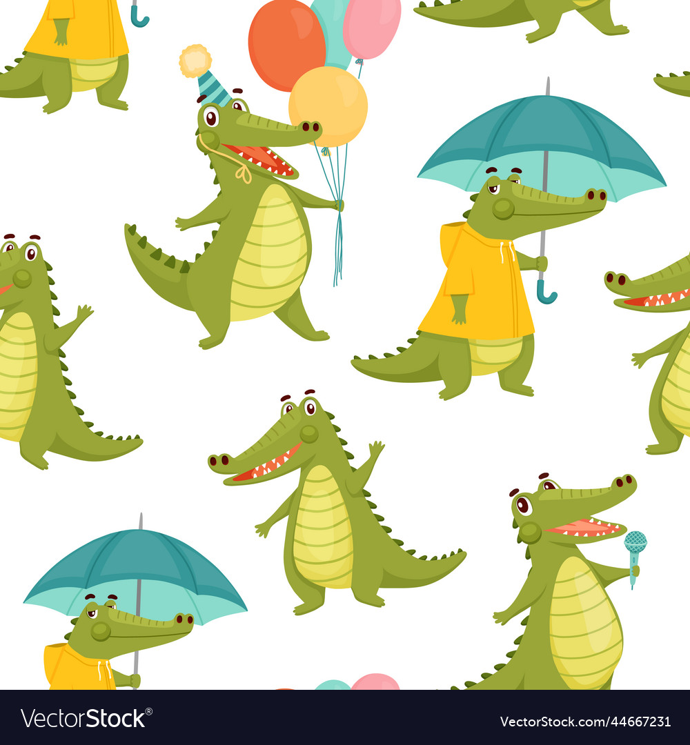 Cute Crocodile Pattern - Kids Birthday