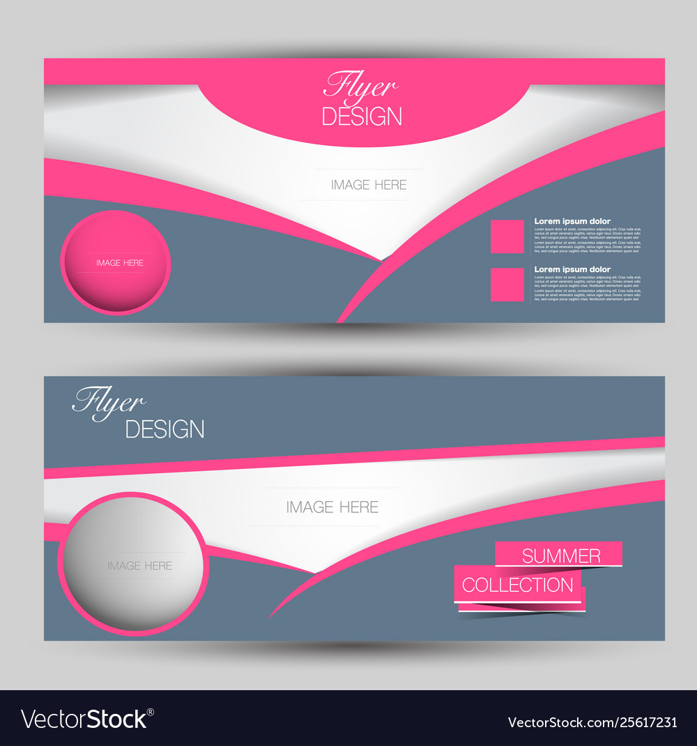 Flyer banner or web header template set