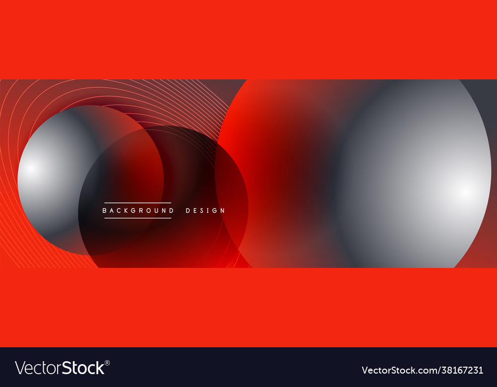 Gradient circles with shadows techno