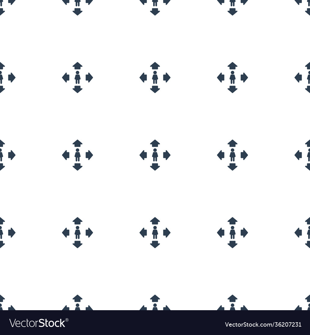 Man move icon pattern seamless white background